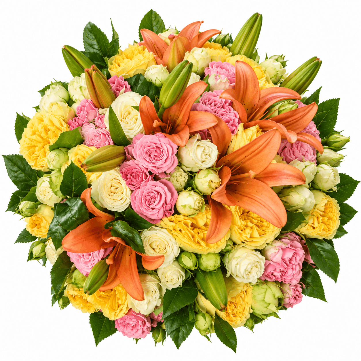 Lily & Mixed Spray Rose Bouquet